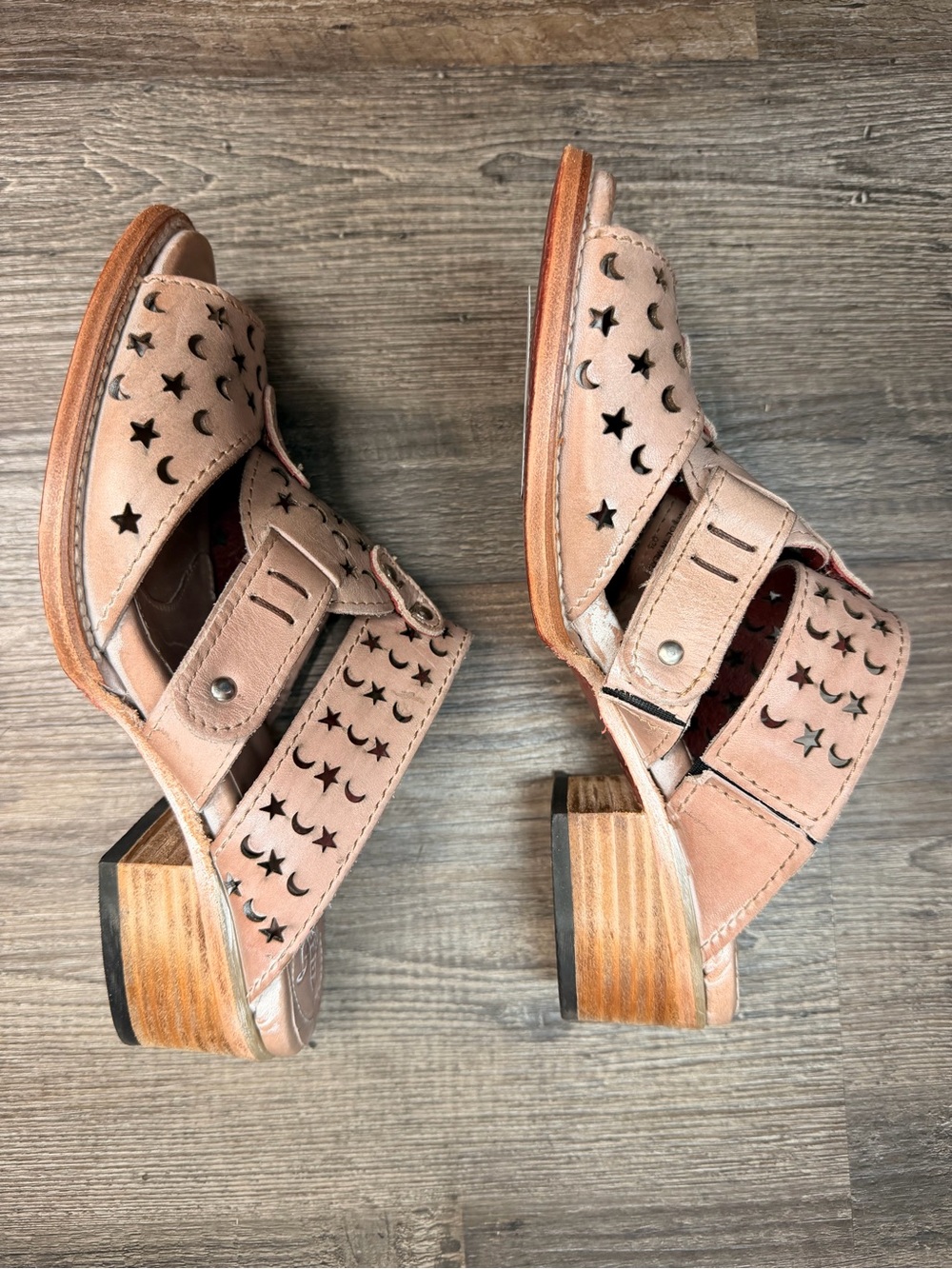 FreeBird Moonstar Blush Leather Mules Shoe Size 9 - Picture 4 of 8